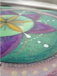 Mandala sur toile - détail